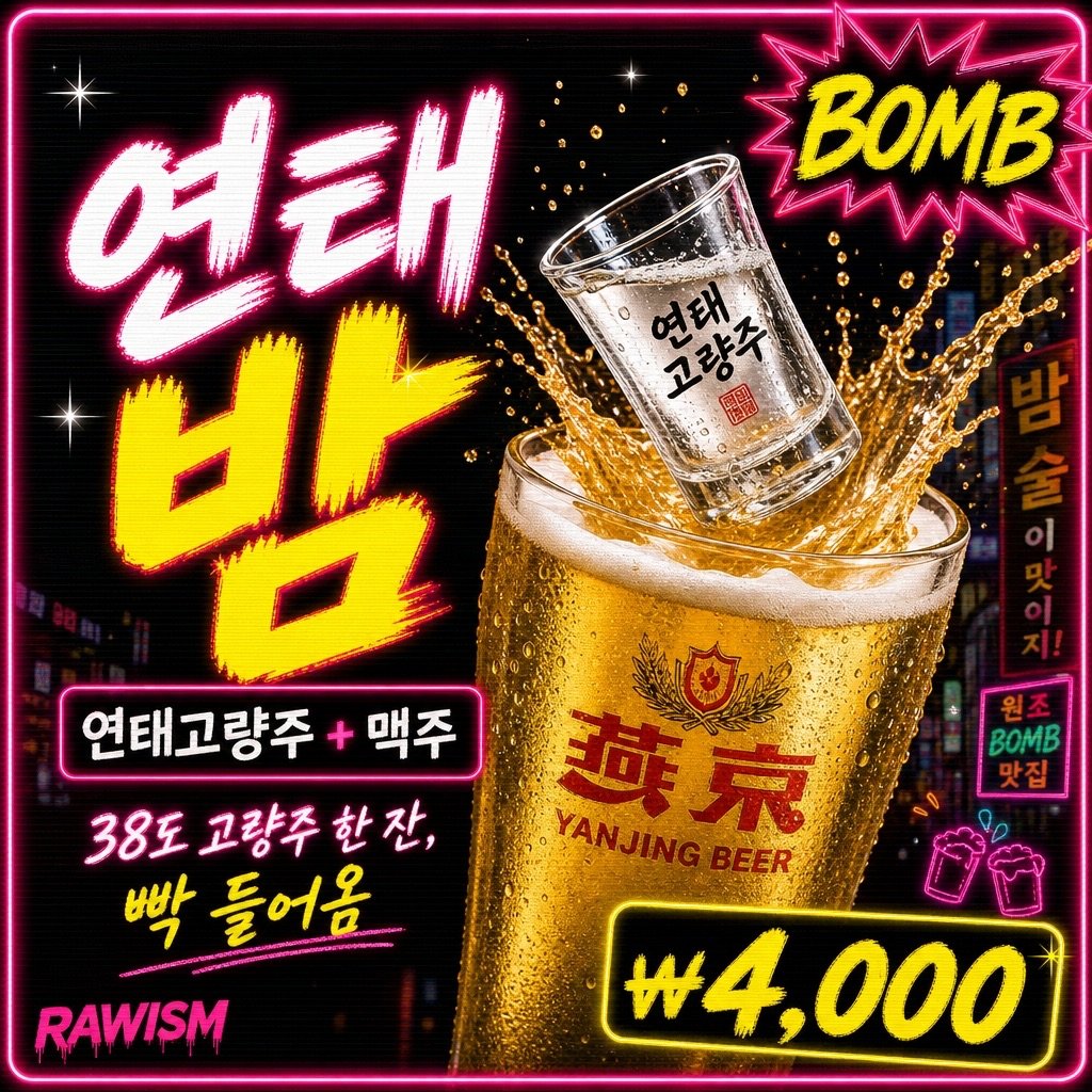 연태밤 ₩4,000 - RAWISM 연남동 술집 연태고량주 + 맥주