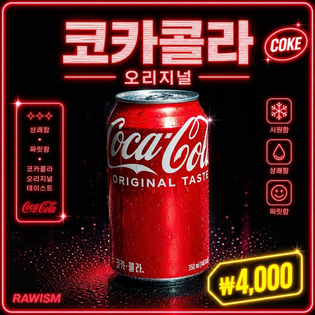 코카콜라 ₩4,000 - RAWISM 연남동 술집