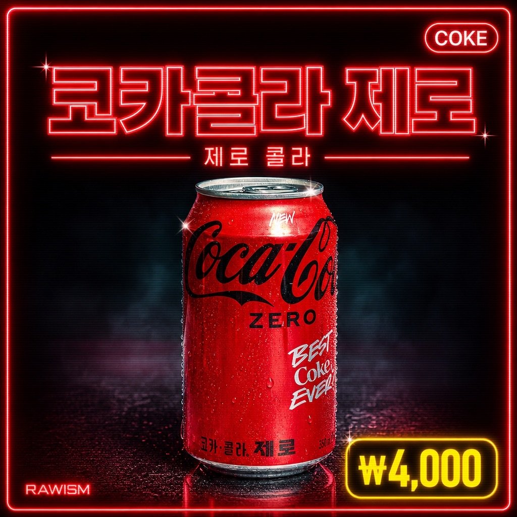 콜라 제로 ₩4,000 - RAWISM 연남동 술집