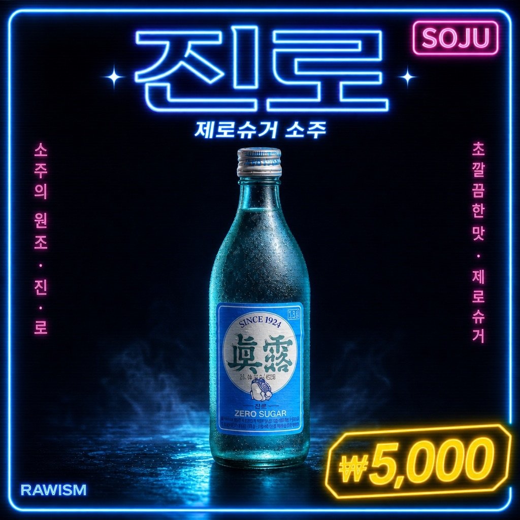 진로 ₩5,000 - RAWISM 연남동 술집